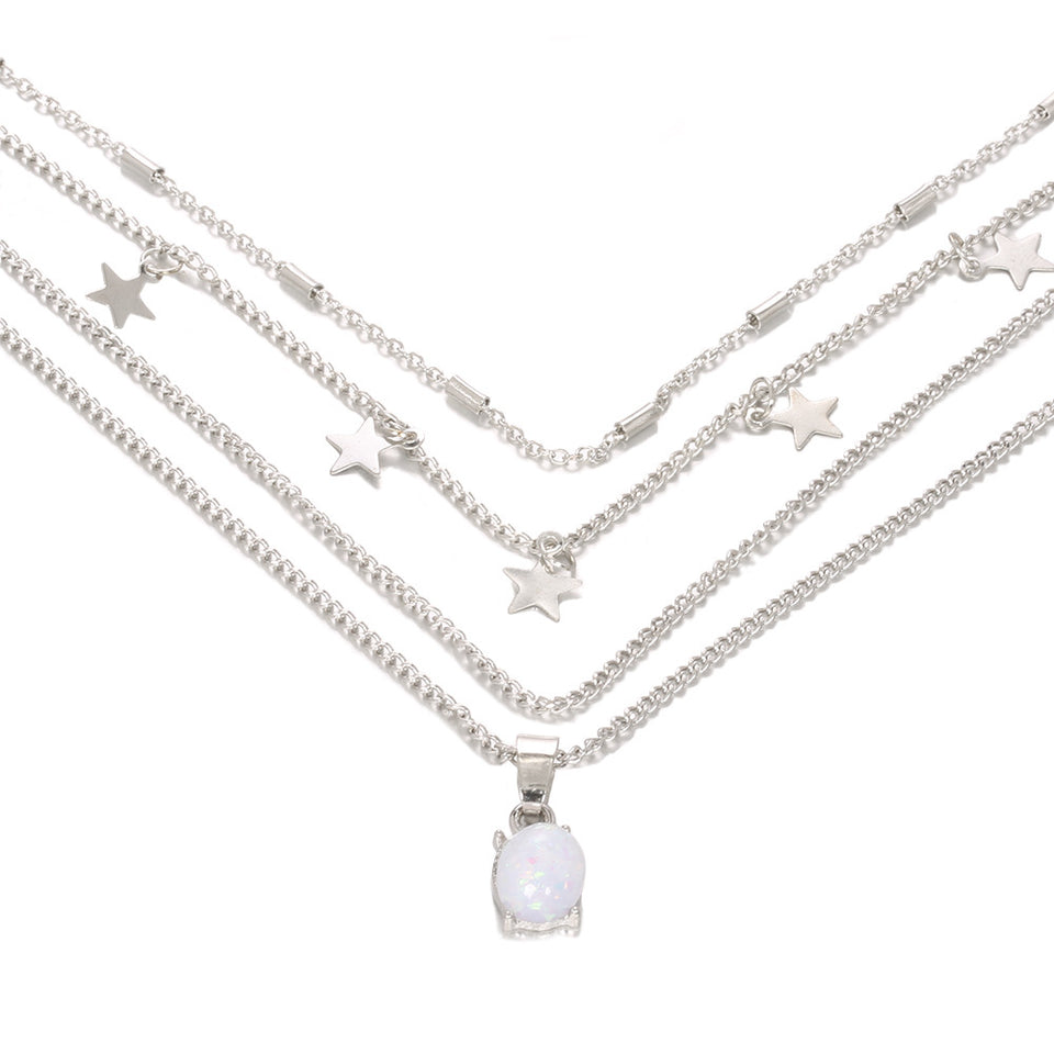 Set de collares plateados