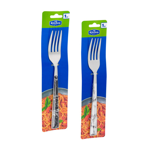 Tenedor De Acero Inoxidable Con Mango De Mármol