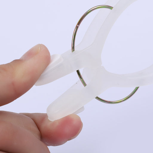 Clips de resorte redondos pequeños transparentes (10)