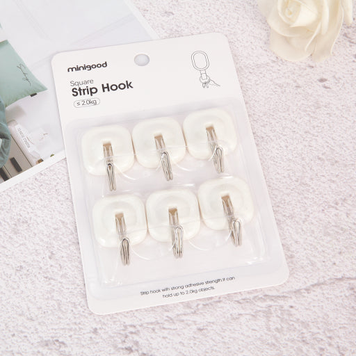 Gancho adhesivo cuadrado(6)