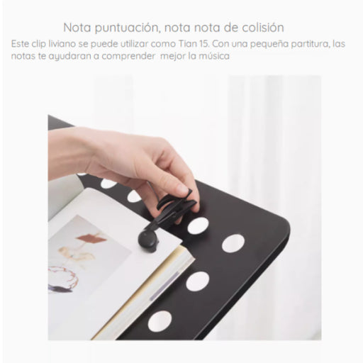 Sujetadores en forma de notas musicales