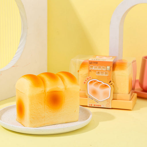 Juguete de rebote lento de pan y mantequilla.