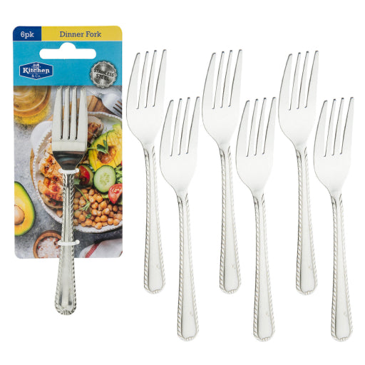 Juego De Tenedores Para Cena De 6 Piezas: Acero Inoxidable
