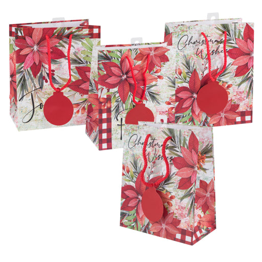 Bolsa De Regalo Med Poinsettia 4Asst