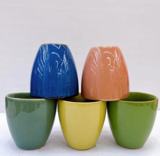 Taza alta glaseada con miel Ge Kiln