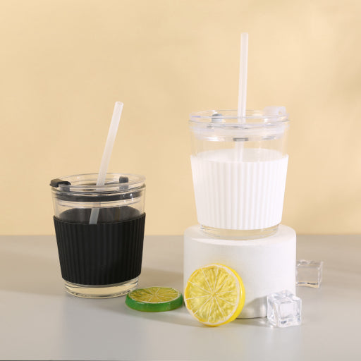 Juego de vasos blanco y negro (350ml)
