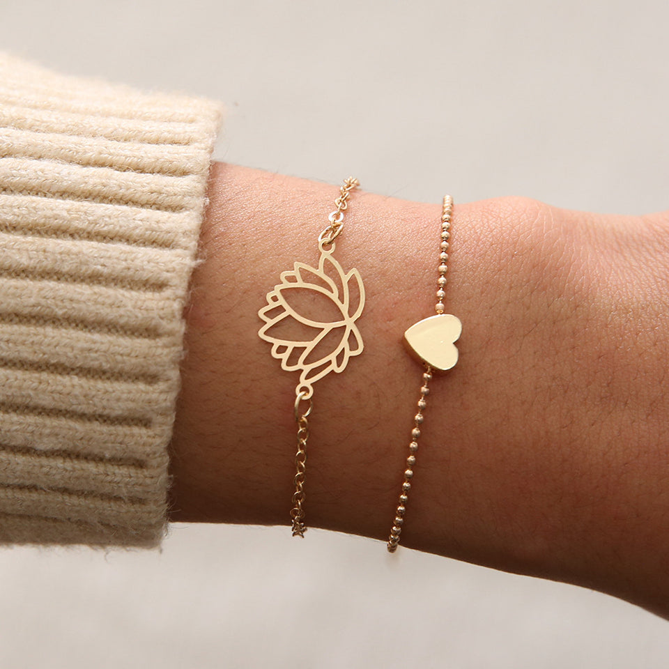 Pulsera de suculenta y corazón