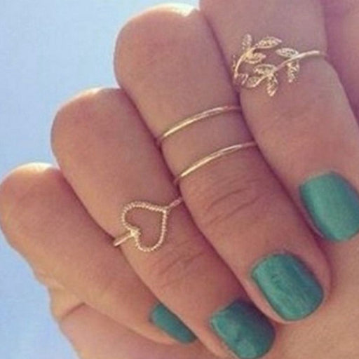 Set de 4 anillos delgados