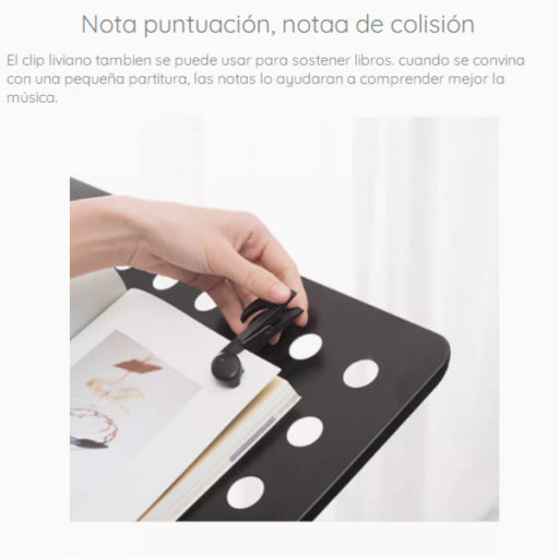 Sujetadores en forma de notas musicales