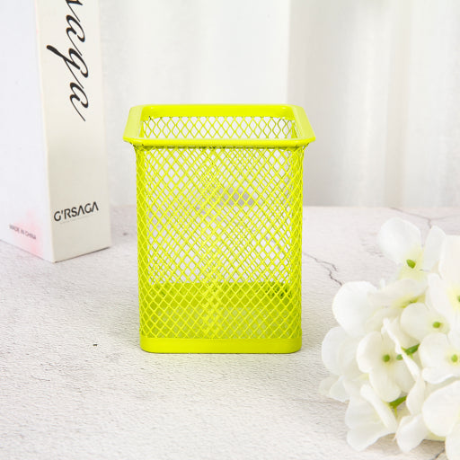 Portalápices cuadrado de metal - Negro