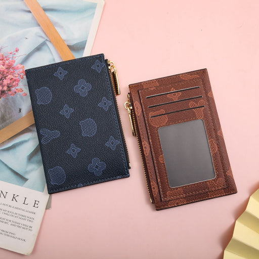 Monedero con bolso de mano con flores antiguas de dibujos animados (rosa)