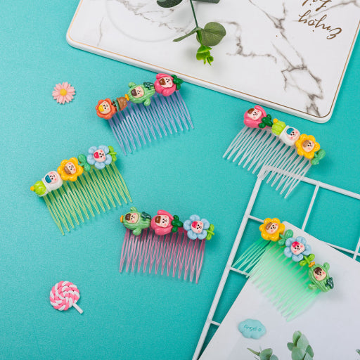 Peineta infantil flor de cactus