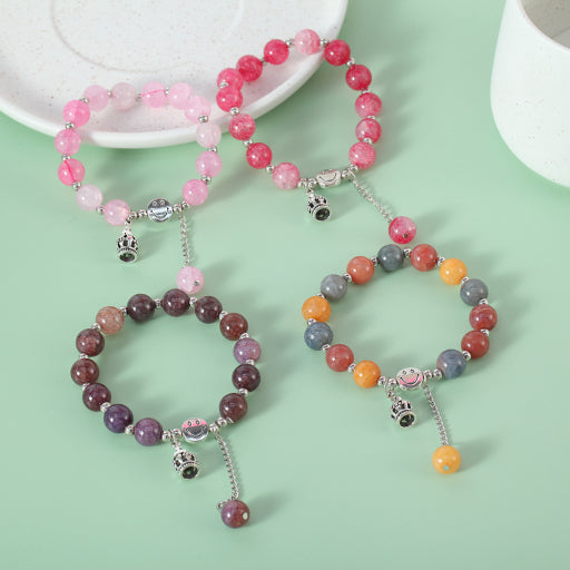 Pulsera de cuentas de ágata sintética