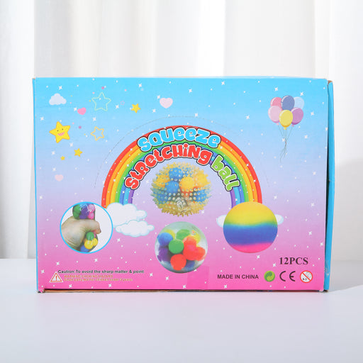 Bolas de harina extruidas que cambian de color