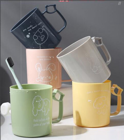 lindo vaso de enjuague bucal de animales