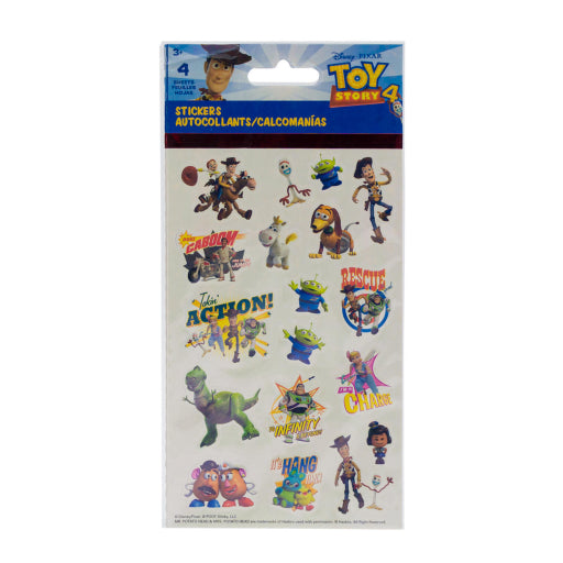 4 Hojas De Pegatinas Toy Story 4