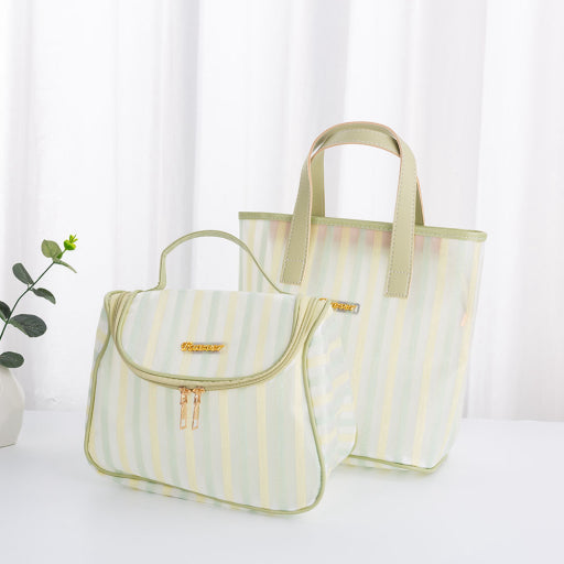 Bolsa De Almacenamiento De Bolas De Masa A Rayas - Rosa