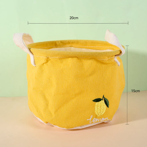 Cubo de almacenamiento de frutas bordado (pequeño)