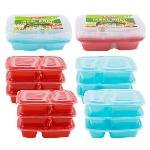Contenedor De Comida Rectangular De 6 Piezas