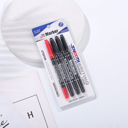 Marcador de líneas a base de agua negro y rojo