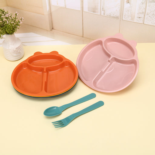 Plato de cena para niños con orejas pequeñas de dibujos animados (incluida la vajilla)