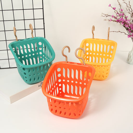 Cesta colgante cuadrada con doble gancho