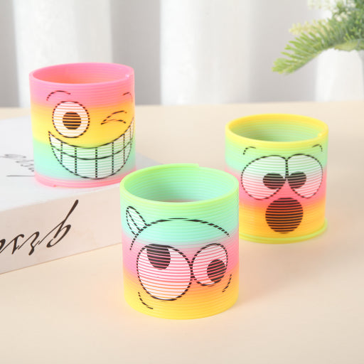 emoticono sonriente círculo del arco iris