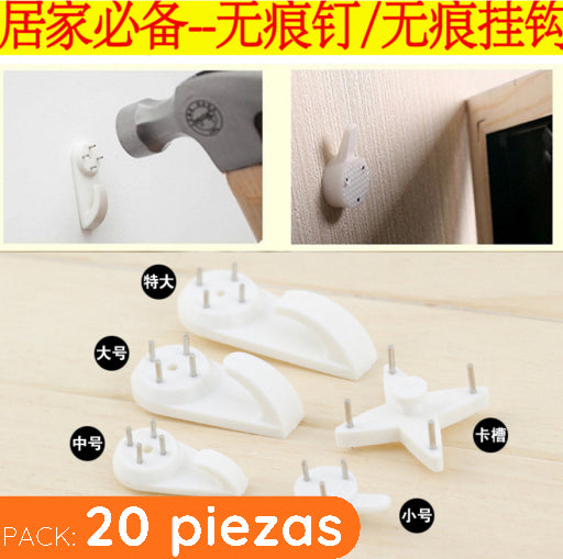 Ganchos de pared para colgar.