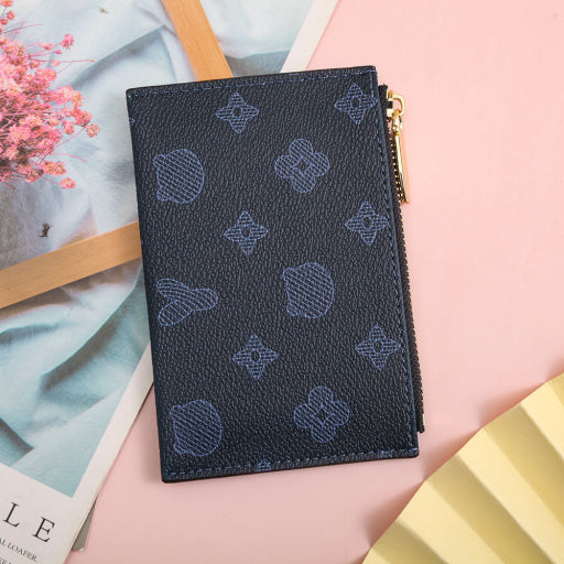 Monedero con bolso de mano con flores antiguas de dibujos animados (rosa)