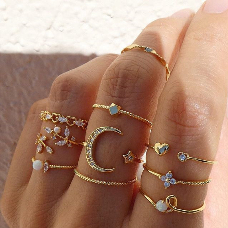 Juego de anillos delgados