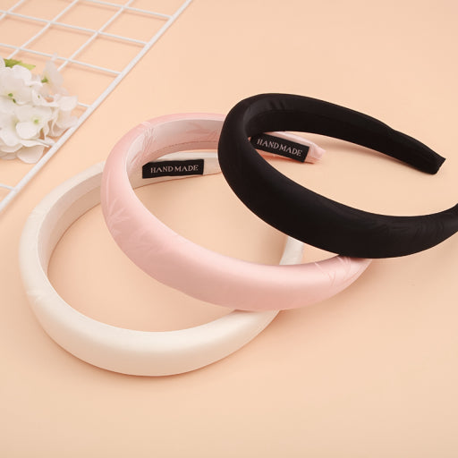 Diadema de tejido de esponja de color liso