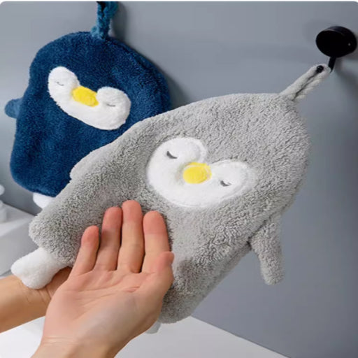 Toalla de mano con forma de pingüino