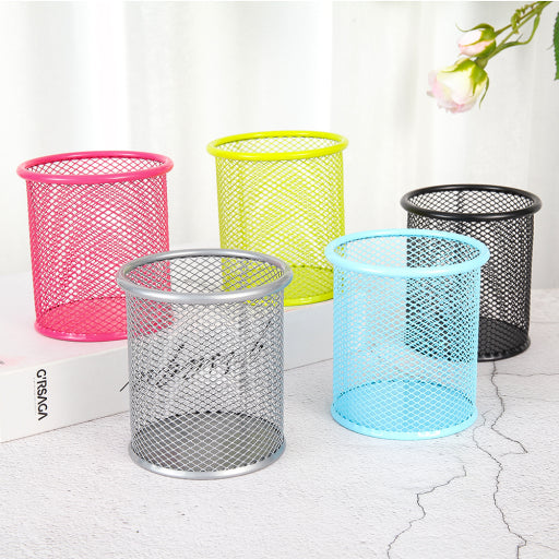 Portalápices redondo de metal Verde oscuro