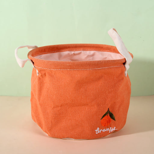 Cubo de almacenamiento de frutas bordado (pequeño)