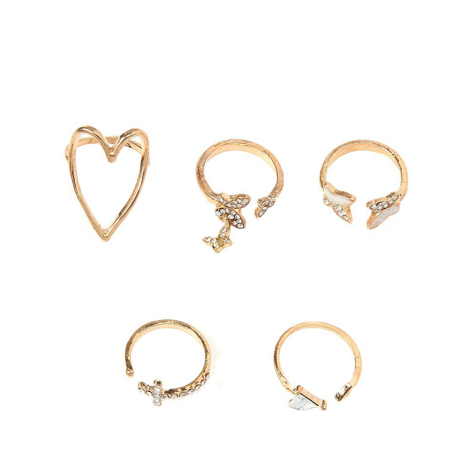 Anillos largos de corazón