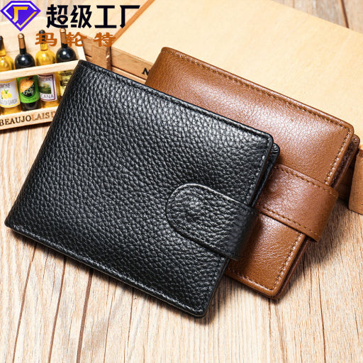 Cartera con broche para hombre