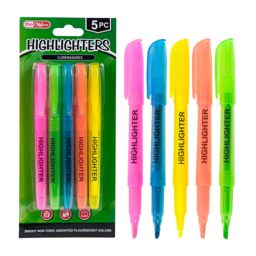 Marcador Resaltador Proffice De 5 Piezas
