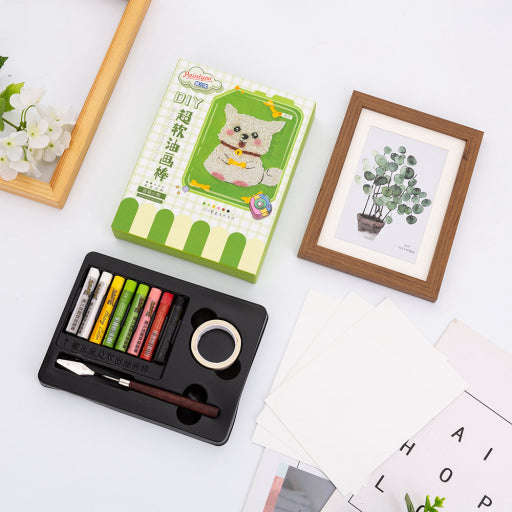 Juego de caja de regalo con barra de pintura al óleo súper suave (8 colores)