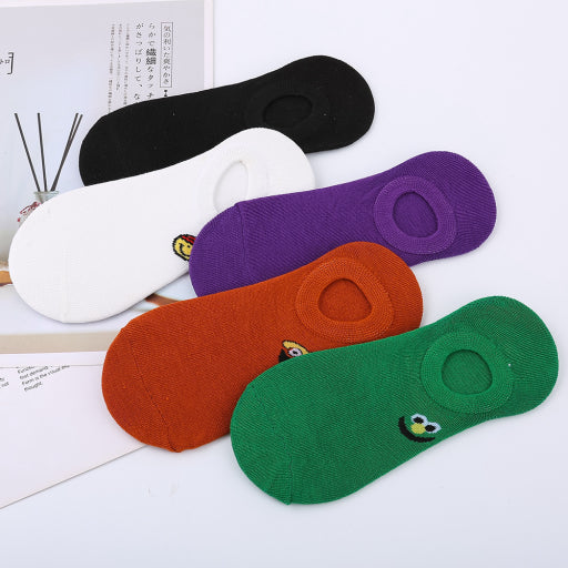 Calcetines femeninos invisibles de expresión
