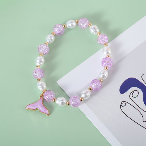 Pulsera de cuentas con perlas de imitación