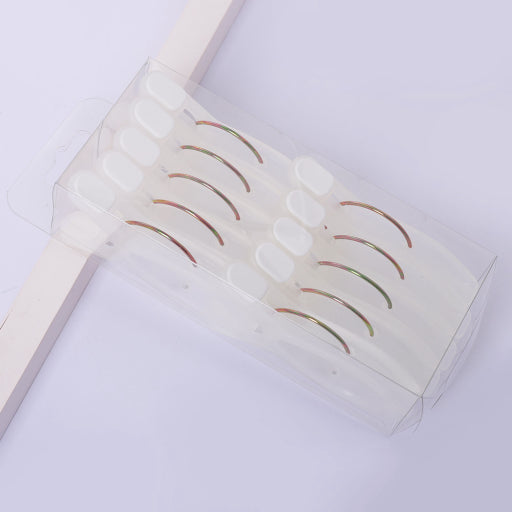 Clips de resorte redondos pequeños transparentes (10)