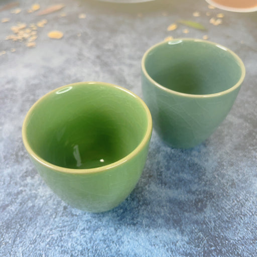 Taza alta glaseada con miel Ge Kiln