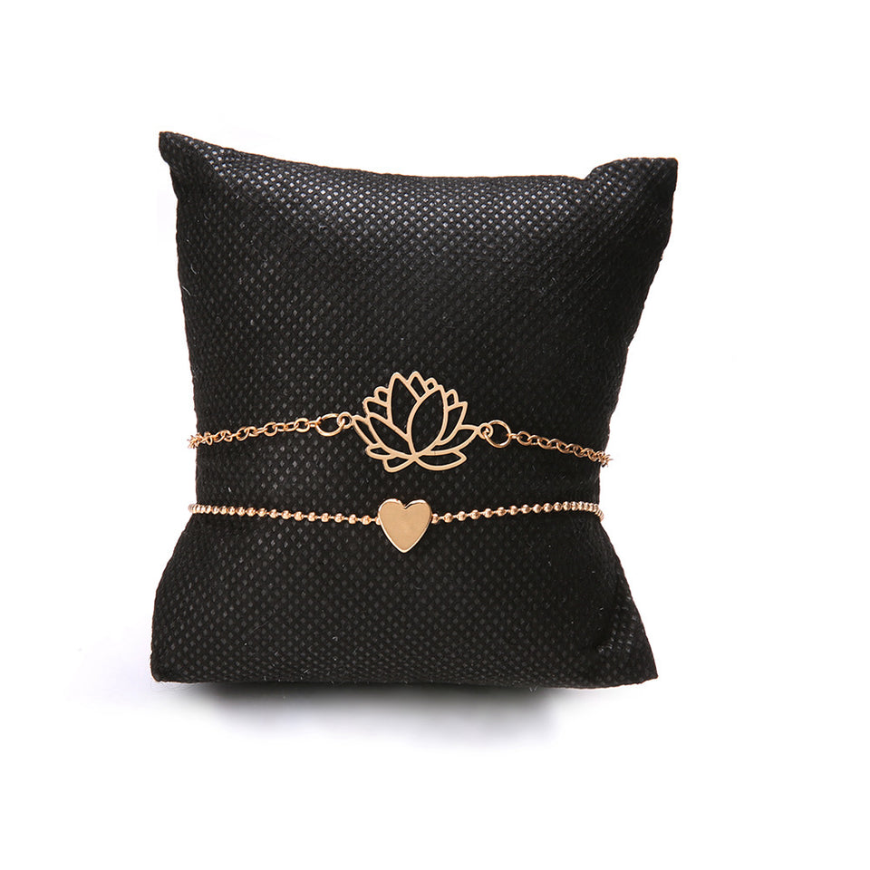 Pulsera de suculenta y corazón