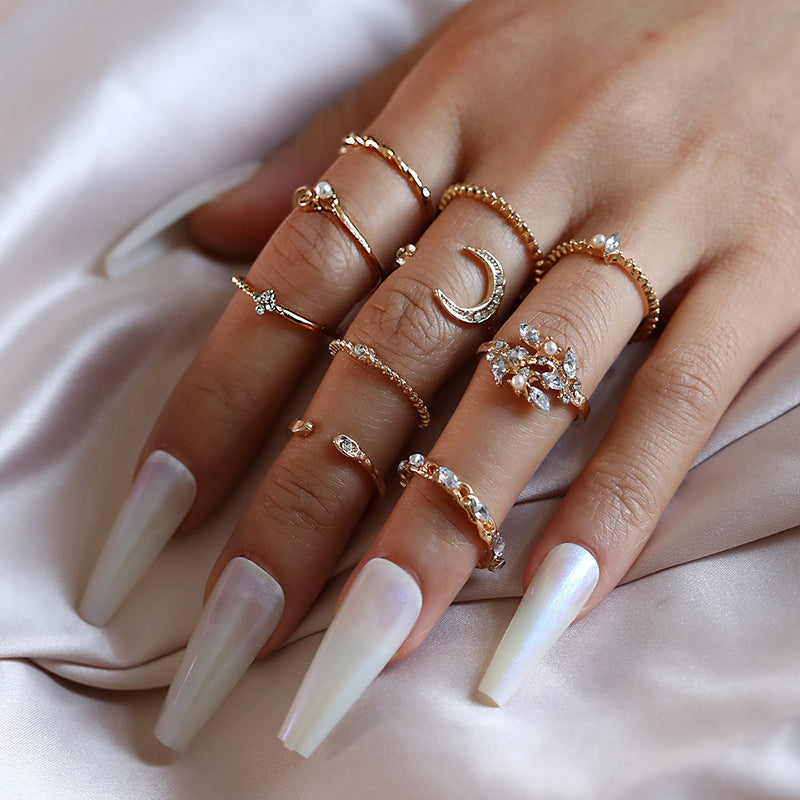 Juego de anillos delgados