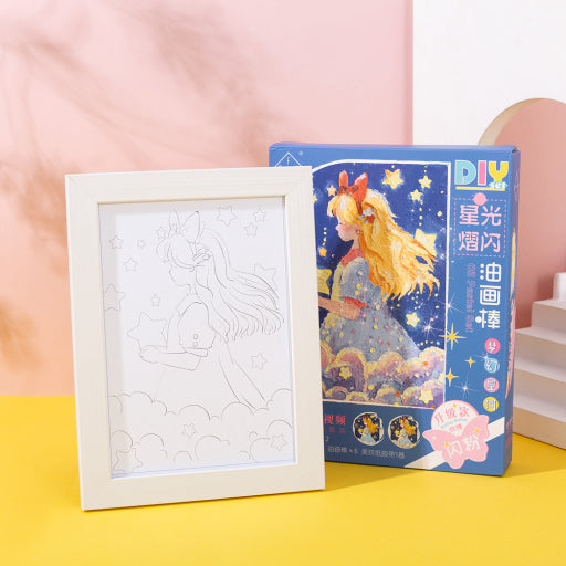 Pastel al óleo con purpurina artesanal Fantasy Galaxy