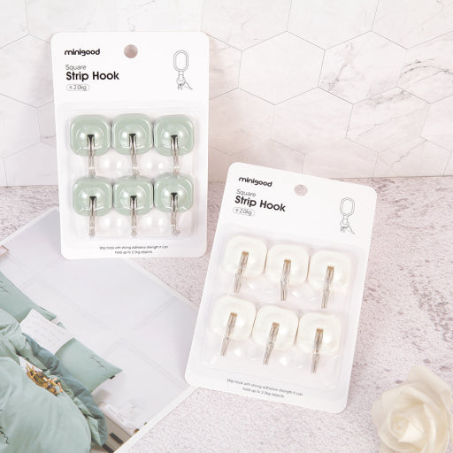 Gancho adhesivo cuadrado(6)