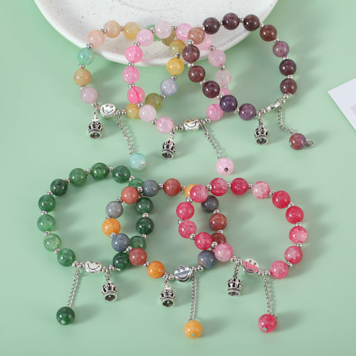 Pulsera de cuentas de ágata sintética