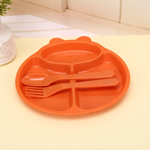 Plato de cena para niños con orejas pequeñas de dibujos animados (incluida la vajilla)