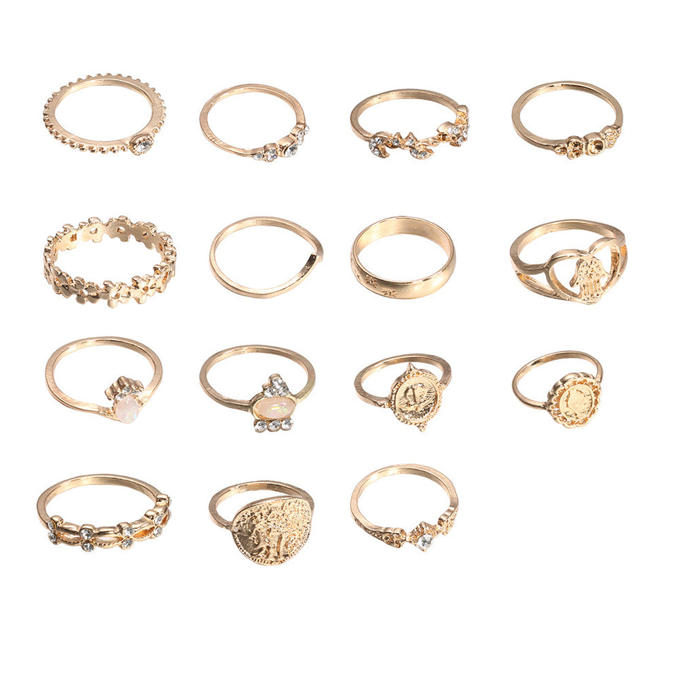 Set de anillos con símbolos