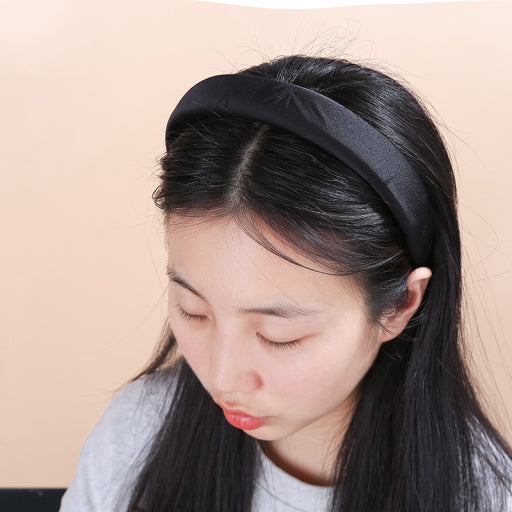 Diadema de tejido de esponja de color liso